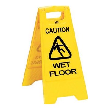Wet floor caution sign