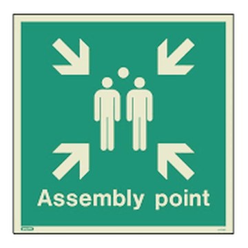 Assembly point safety sign
